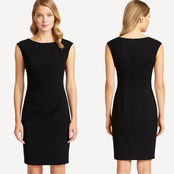 Kobi Halperin Dresses & Skirts - Kobi Halperin Classic Ruched Sleeveless Sheath Dress - Black - Size 2